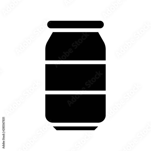 preserve juice can beverage solid icon.