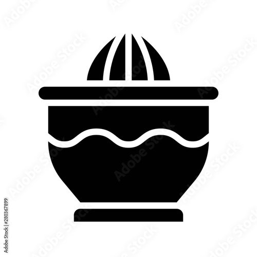 orange lemon juice extractor beverage solid icon.