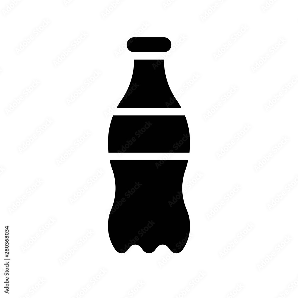 drink and beverage storage bottle with lid solid icon. drink and beverage storage bottle with lid solid icon.