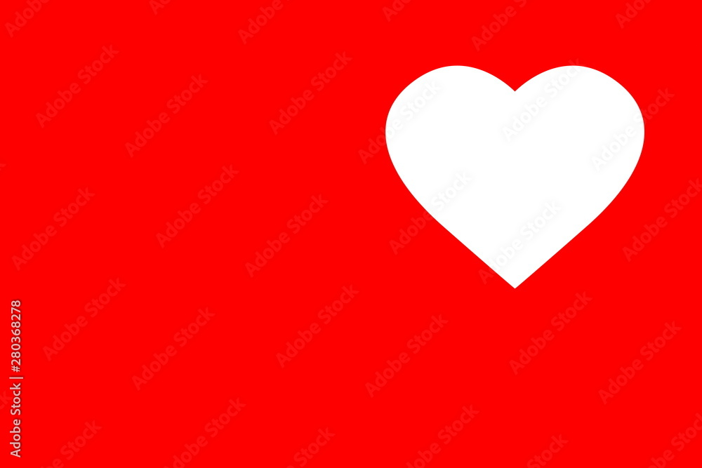heart on a red background