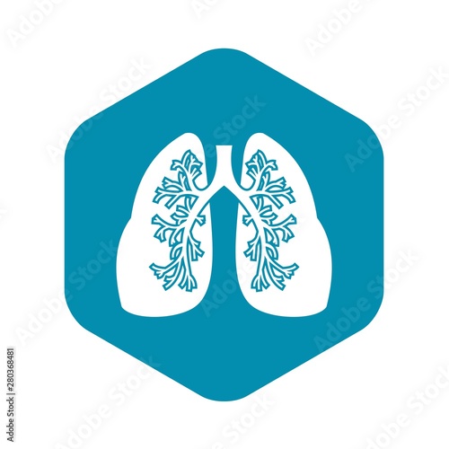 Lungs icon. Simple illustration of lungs vector icon for web