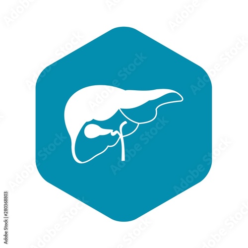 Liver icon. Simple illustration of liver vector icon for web