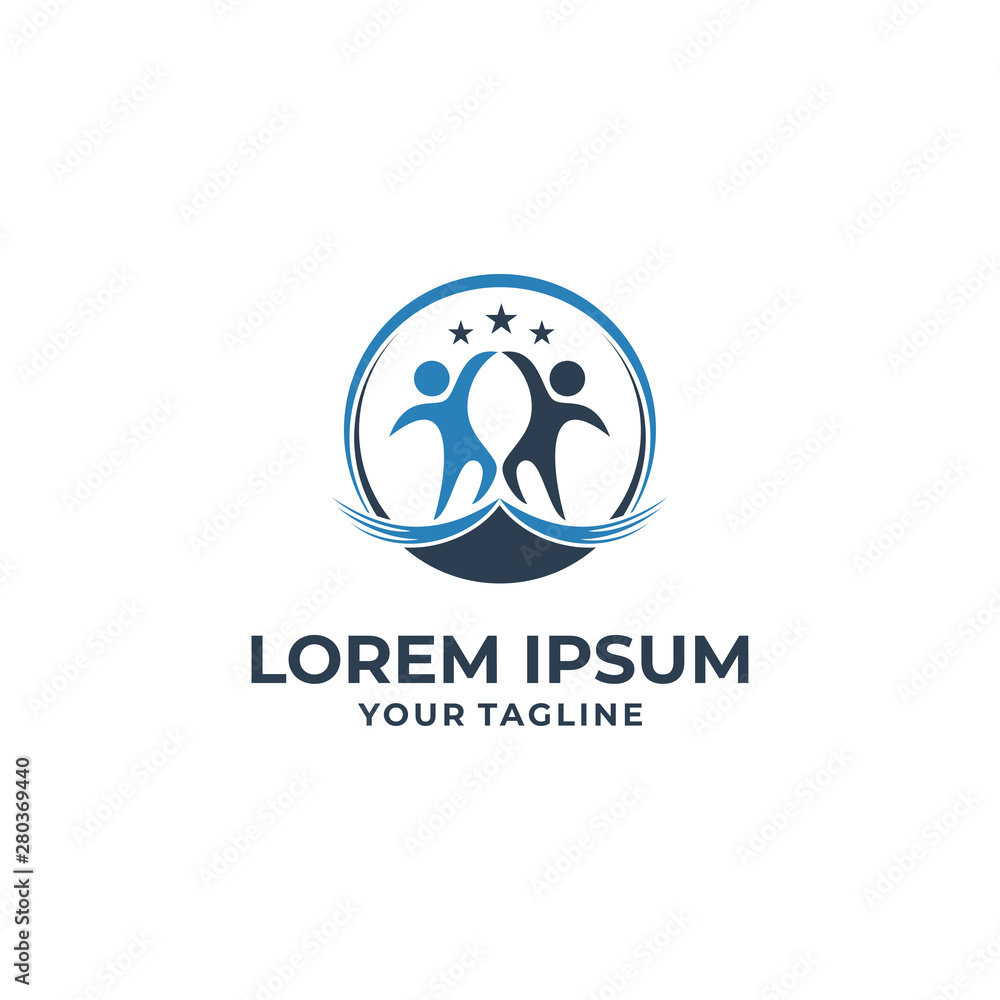 Fun people Life Logo template vector icon Fun people Life Logo template vector icon