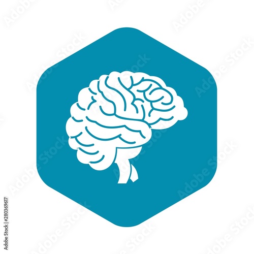 Brain icon. Simple illustration of brain vector icon for web