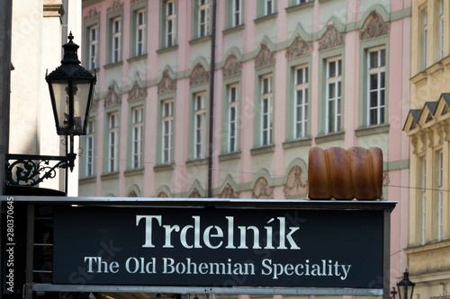Photography Trdelnik traditional chimney sweet of Prague