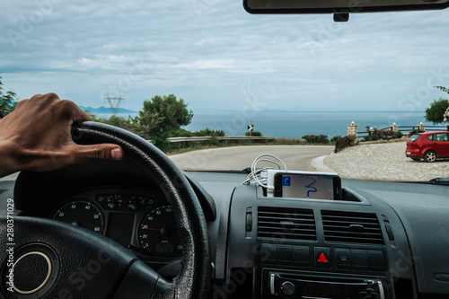 Travel by car along the sea. © Viktar Vysotski