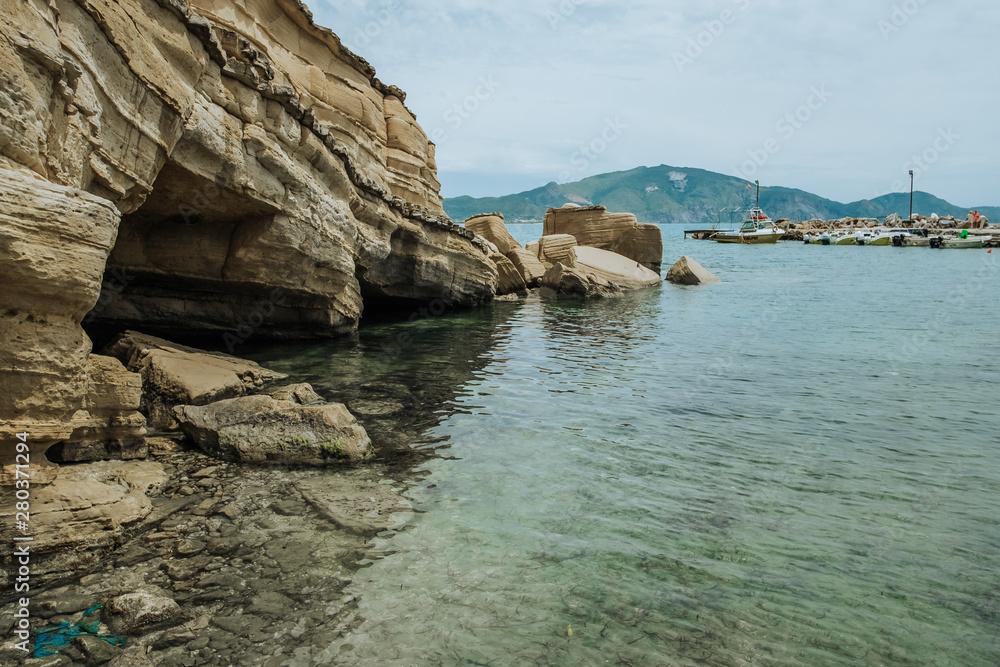 Seaport overlooking the rock