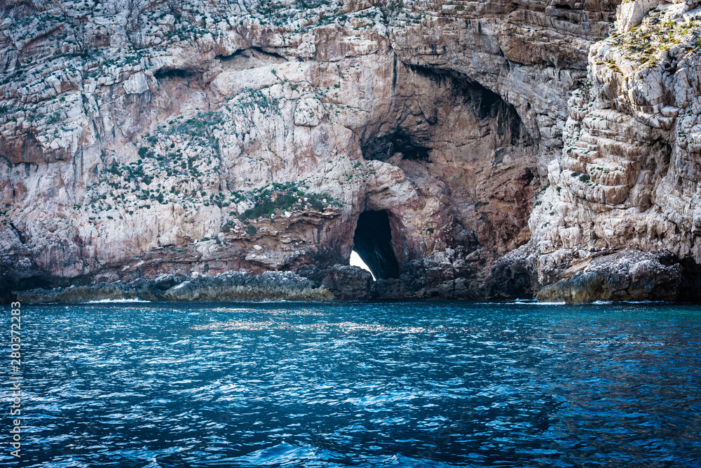Fototapeta Foradada Island in Sardinia, Italy.