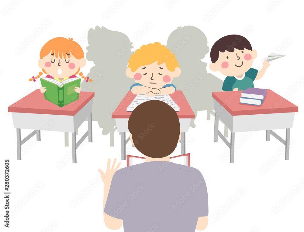 Kids Not Paying Attention To Teacher Illustration Kids Not Paying Attention To Teacher Illustration
