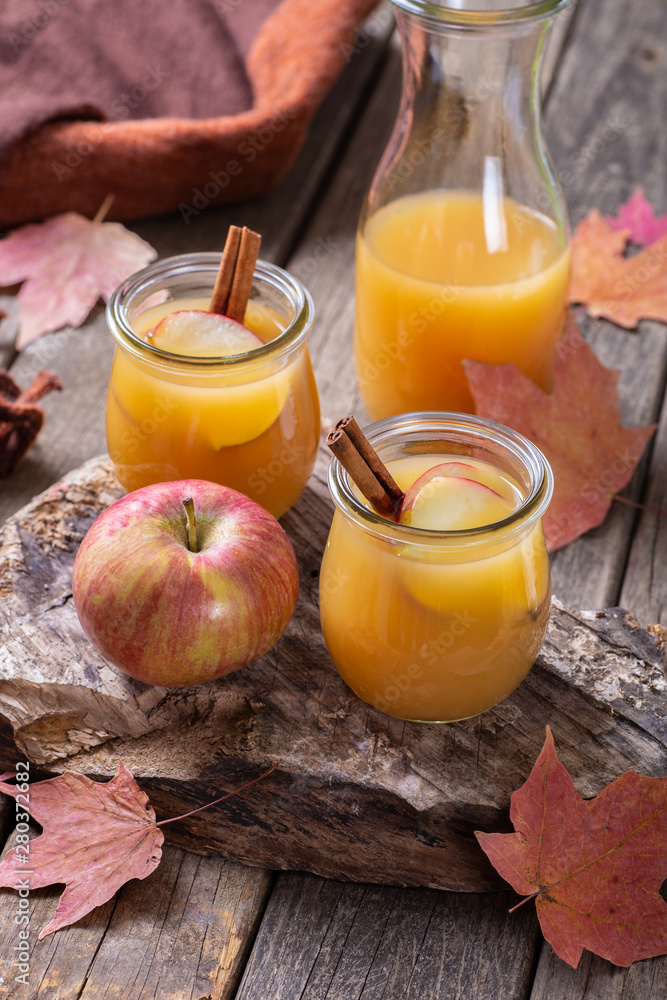 Apple Cider In Glass Jars Apple Cider In Glass Jars