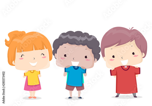 Kids Shirts Adjective Small Medium Large