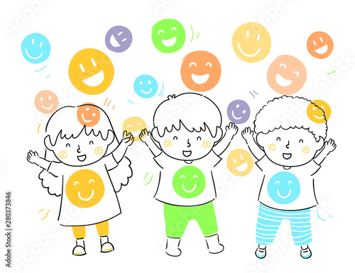 Kids Shower Happiness Illus...