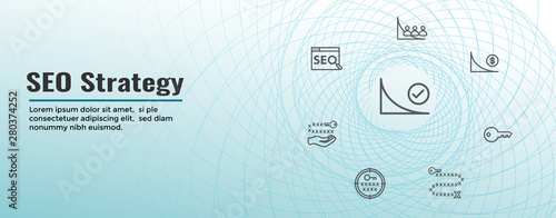 SEO Strategy - Search engine optimization concept - keywords, etc