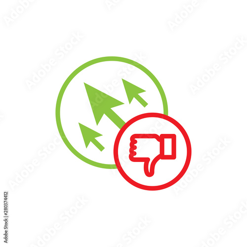Website clicks icon with pointer icon - unscrupulously acquiring website clicks