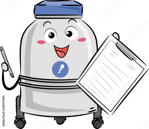 Sperm Bank List Mascot Illustration