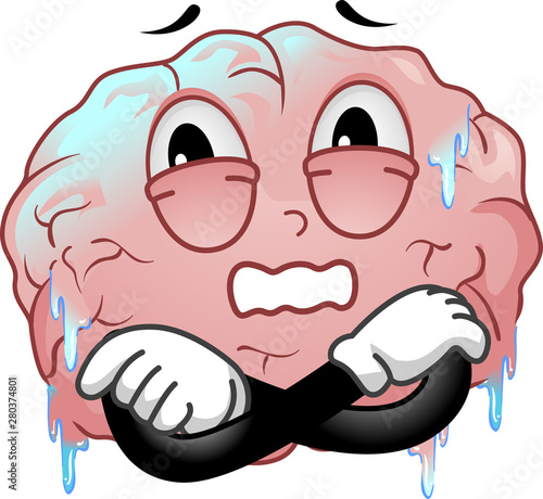 Mascot Brain Freeze Illustration