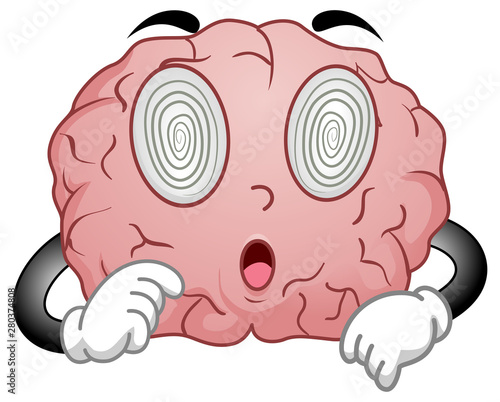 Mascot Brain Hypnosis Illus...