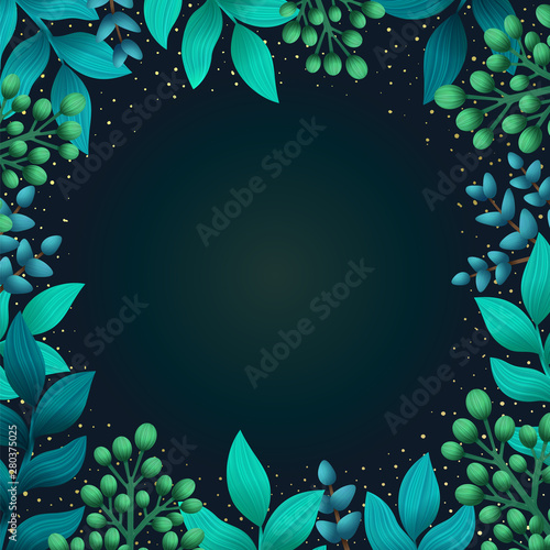 Herbal pre-made frame composition. Natural products concept. Summer wild herb...