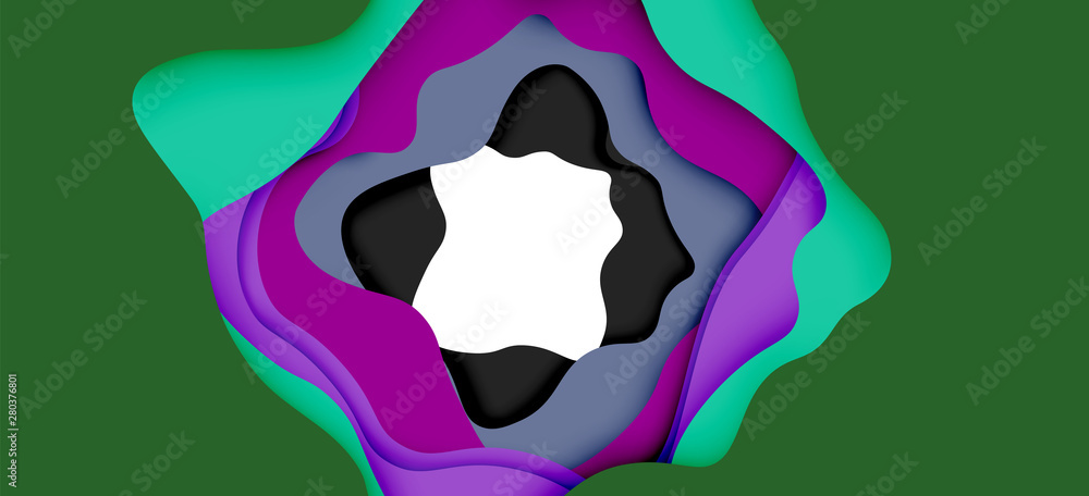 Abstract cut out abstract waves for web design. Color geometric pattern. Vector abstract geometric dynamic pattern frame Abstract cut out abstract waves for web design. Color geometric pattern. Vector abstract geometric dynamic pattern frame