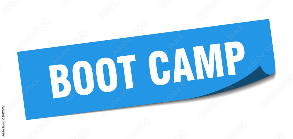 boot camp sticker. boot camp square isolated sign. boot camp boot camp sticker. boot camp square isolated sign. boot camp