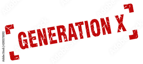 generation x stamp. generation x square grunge sign. generation x