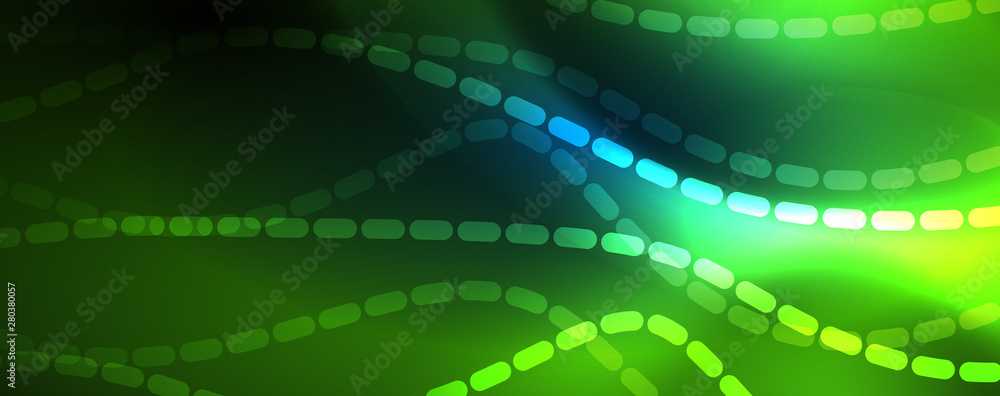 Smooth wave lines on blue neon color light background. Glowing abstract wave on dark, shiny motion, magic space light Smooth wave lines on blue neon color light background. Glowing abstract wave on dark, shiny motion, magic space light