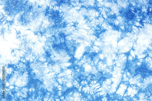 tie dye pattern hand dyed on cotton fabric  abstract background. photo