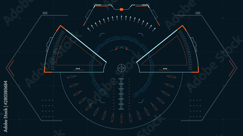 Futuristic sight for the hud interface.
