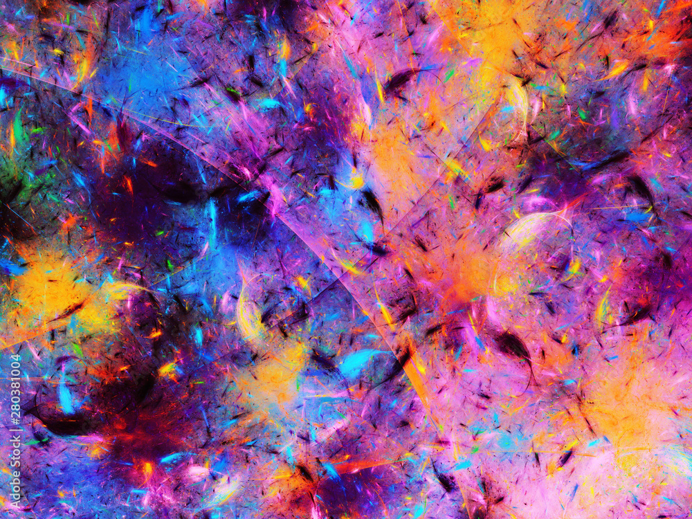 purple abstract fractal background 3d rendering illustration