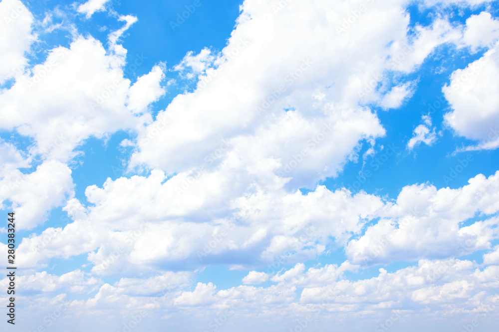 Blue sky with white clouds, wallpaper, background