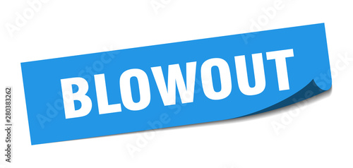 blowout sticker. blowout square isolated sign. blowout