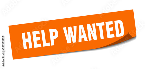help wanted sticker. help wanted square isolated sign. help wanted