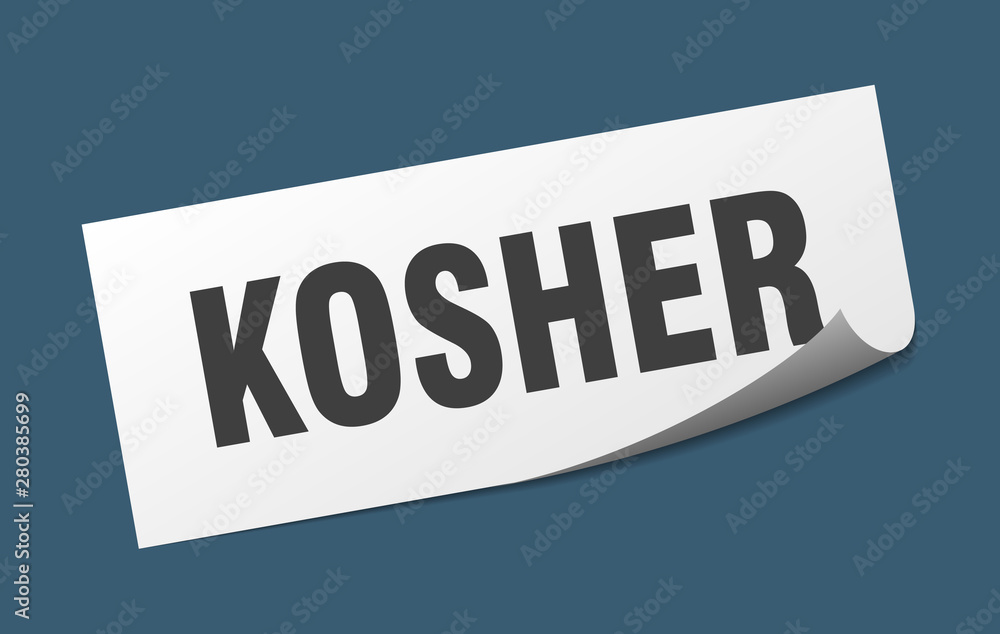 kosher sticker. kosher square isolated sign. kosher