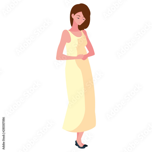 pregnant woman touching her belly