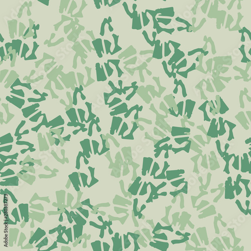 Forest camouflage of various shades of green colors