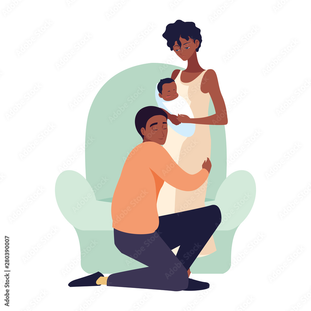 couple with baby pregnancy and maternity