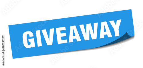 giveaway sticker. giveaway square isolated sign. giveaway