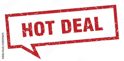 hot deal sign. hot deal square speech bubble. hot deal