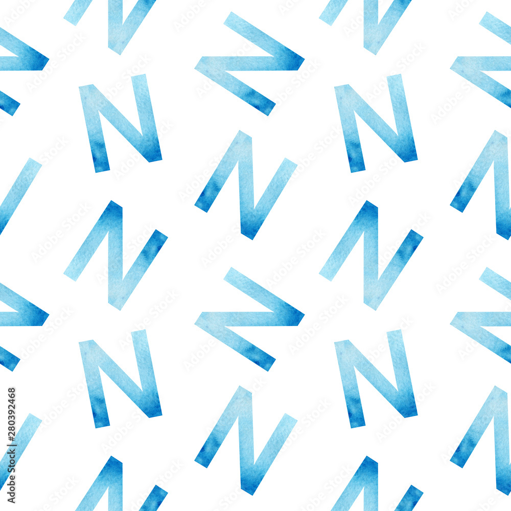 Seamless pattern with letters N Seamless pattern with letters N