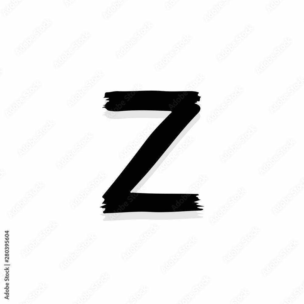 Fototapeta premium Scary Horror Logo Letter Z