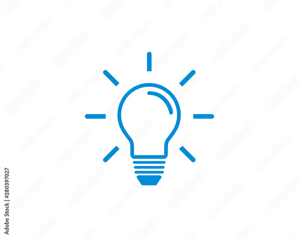 Lamp bulb vector icon isolated Lamp bulb vector icon isolated