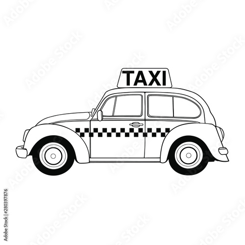 Vector illustration of Taxi