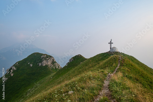 Summit of Monte Due Mani with bivouac Locatelli Milani Scaioli