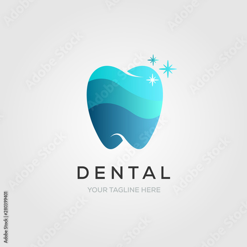 dental or dentist logo symbol, clean tooth symbol