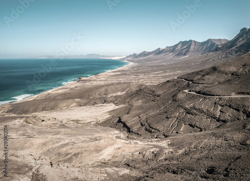 Beautiful valley panoramic view on the ocean coastline near moun © Andrii IURLOV