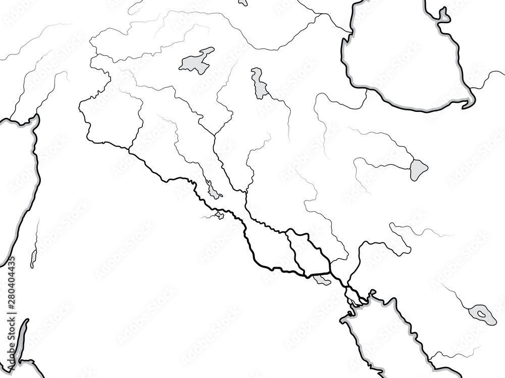 middle east map rivers