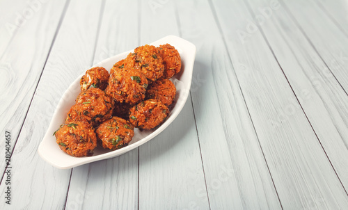 Indian Traditional Banana Flower spicy Vadai photo