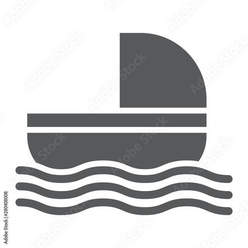 Baby moses glyph icon, religion and jewish, baby basket sign, vector graphics, a solid pattern on a white background.