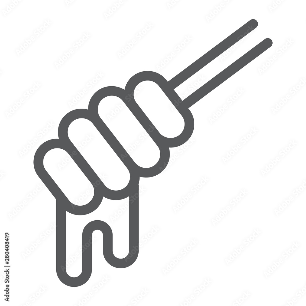 Honey line icon, food and sweet, dripping honey sign, vector graphics, a linear pattern on a white background. Honey line icon, food and sweet, dripping honey sign, vector graphics, a linear pattern on a white background.