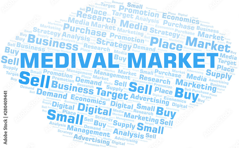Medival Market word cloud. Vector made with text only. Medival Market word cloud. Vector made with text only.